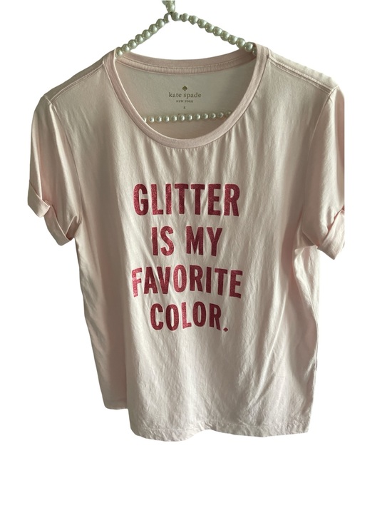 kate spade Tops - KATE SPADE GLITTER IS MY FAVORITE COLOR T SHIRT